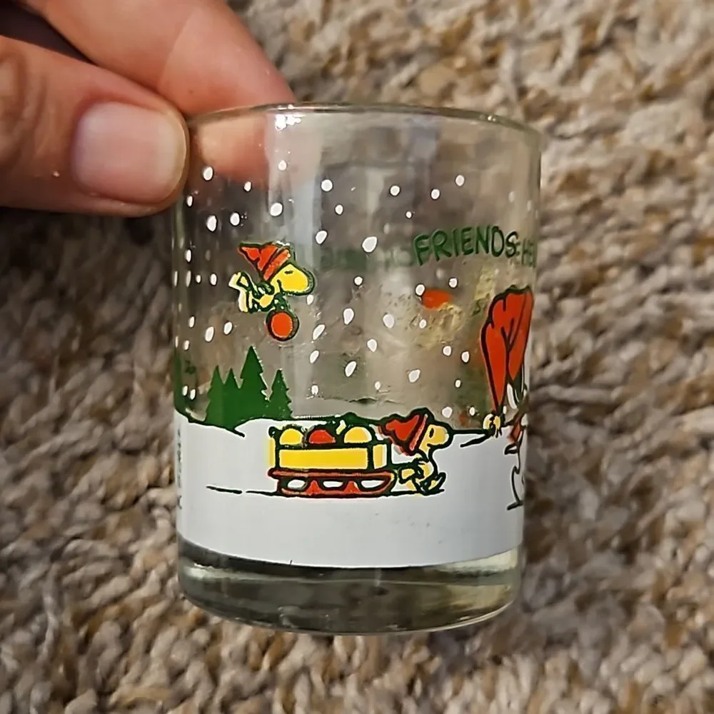 Snoopy christmas tree vintage votive candle holder